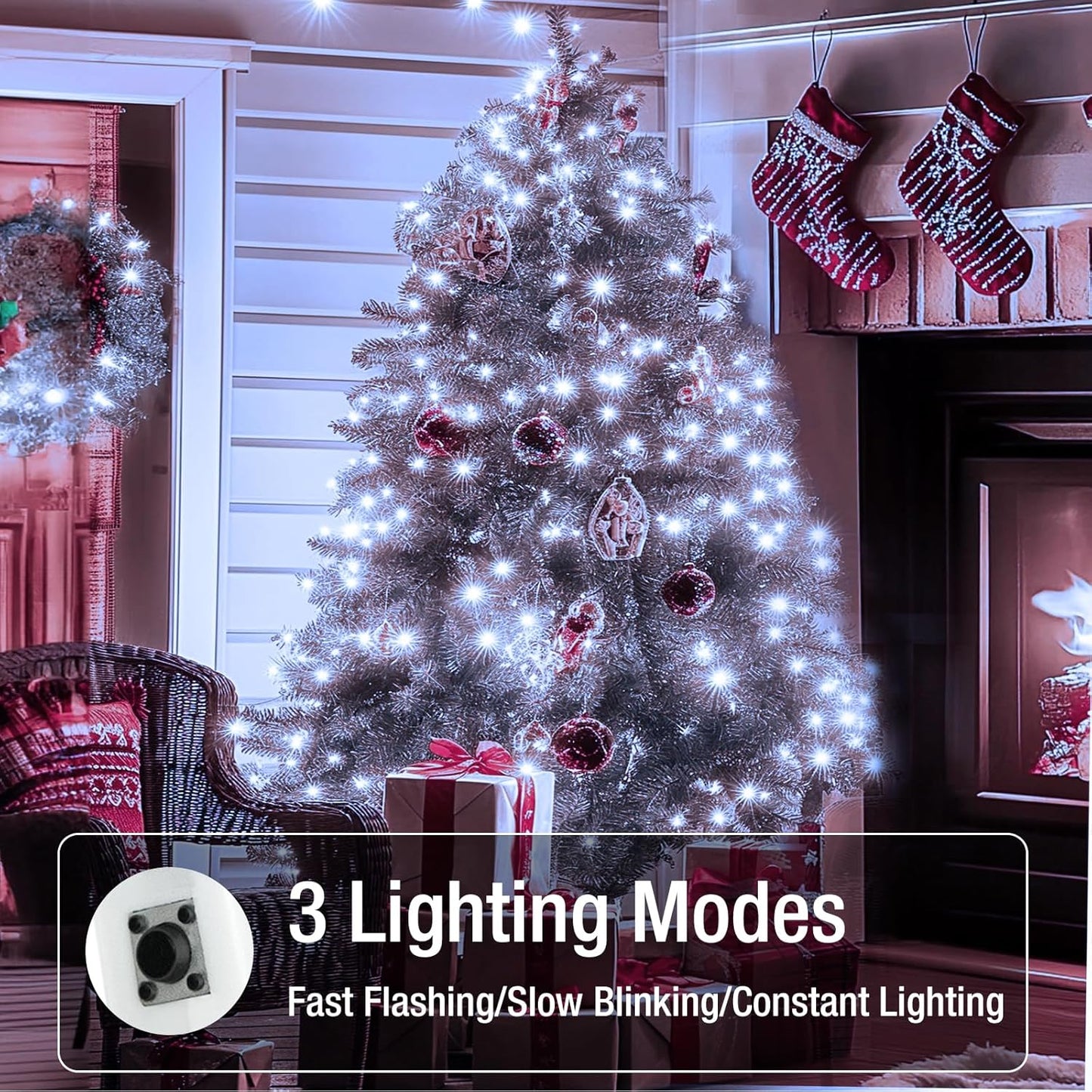 20 Pack Fairy Lights Battery Operated - 7ft 20 Led Twinkle Lights 3 Modes, Bulk Mini String Lights Waterproof for Mason Jars Vases DIY Party Wedding Decoration Christmas -Cold White