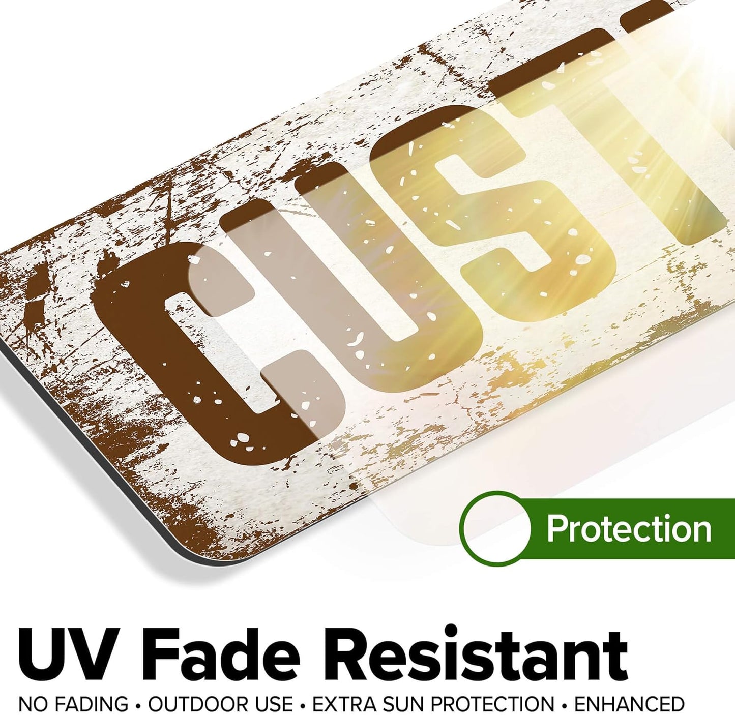 Custom Sign, Custom Street Sign, 11 Font Colors, 13 Font Styles, 4 Hole Options, 22 Sizes, 4x18 Inches, Rust Free DiBound, Fade Resistant, Made in USA by My Sign Center (Rustic)