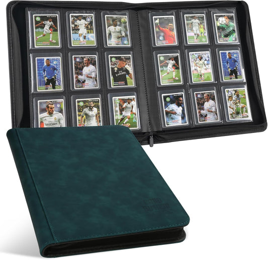 Toploader Binder with 9-Pocket Pages, Holds 288 "3×4" Rigid Toploader Hard Cases, Card Holder for Collectible Cards or Sports Cards, Durable Sleeves for Storage & Display (Viridian)