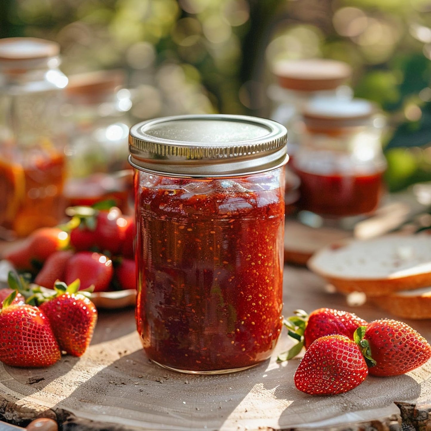 ComSaf Small Mason Jars 8 oz - 6 Pack, Regular Mouth Mason Jar with Lids and Seal Bands, Small Glass Canning Jar for Spice, Jam, Honey, Jelly, Dessert, Shower Wedding Favors, DIY Candles Decor