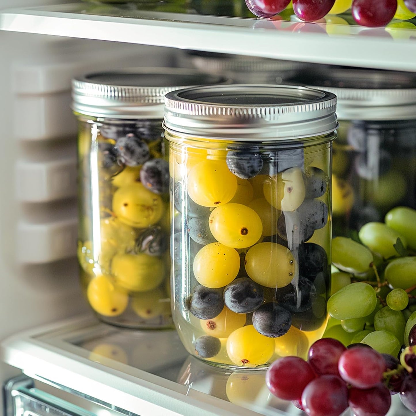 ComSaf Small Mason Jars 8 oz - 6 Pack, Regular Mouth Mason Jar with Lids and Seal Bands, Small Glass Canning Jar for Spice, Jam, Honey, Jelly, Dessert, Shower Wedding Favors, DIY Candles Decor