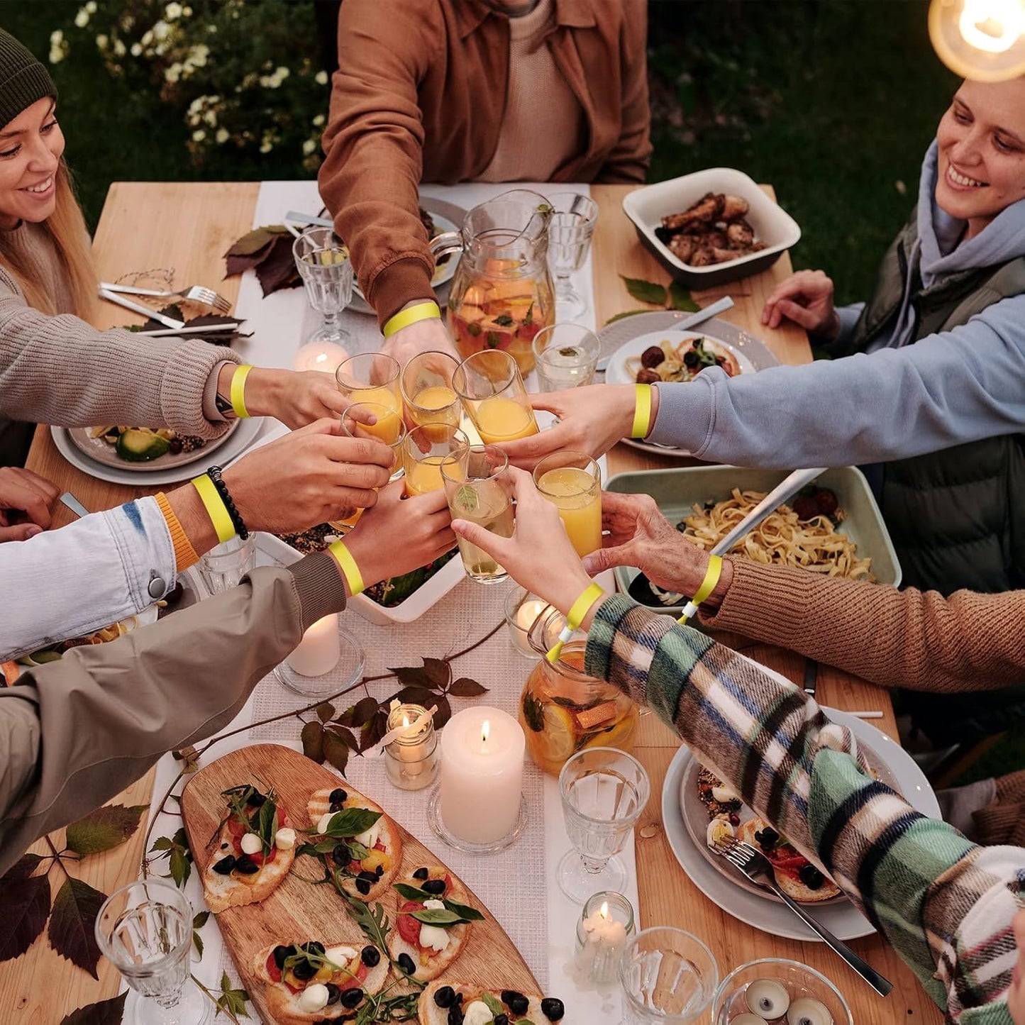 Green-Power America 100 Pcs Cloth Event Wristbands, Event Wristbands, Colored Wrist Bands for Events, for Lightweight Concert Wrist Strap for Activities, Party Bracelets for Events (Color : Yellow)