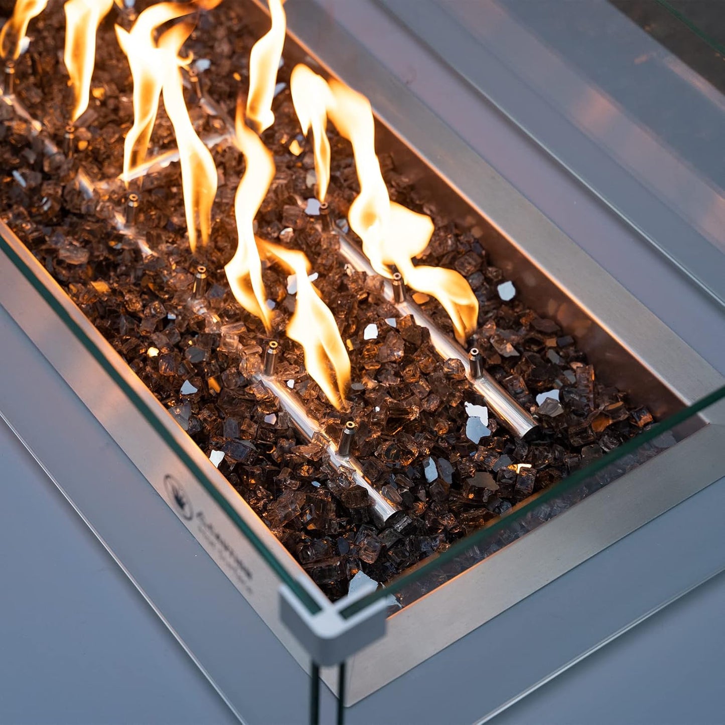 Stanbroil 10-Pound Fire Glass - 1/2 inch Reflective Tempered Fire Glass for Fireplace Fire Pit, Bronze Reflective