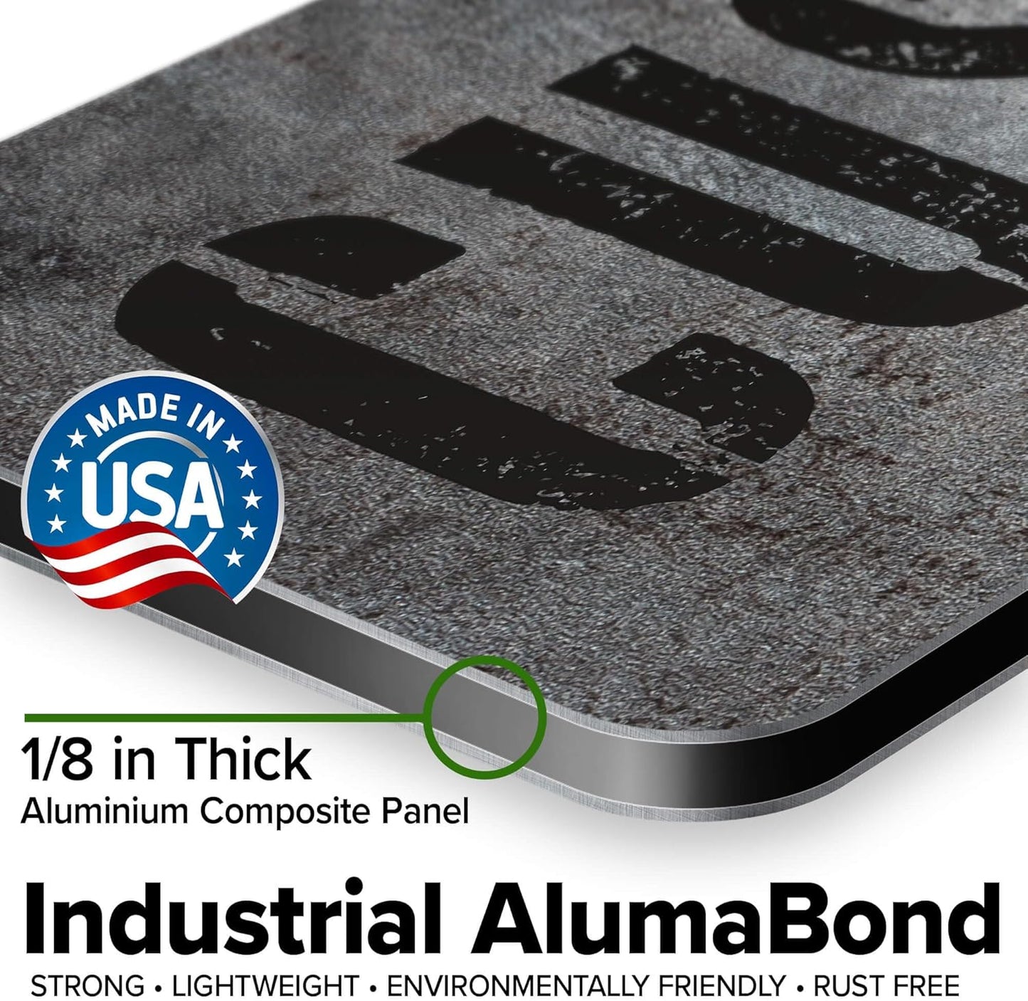 Custom Sign, Custom Street Sign, 11 Font Colors, 13 Font Styles, 4 Hole Options, 22 Sizes, 8x32 Inches, Rust Free DiBound, Fade Resistant, Made in USA by My Sign Center (Grunge Metal)