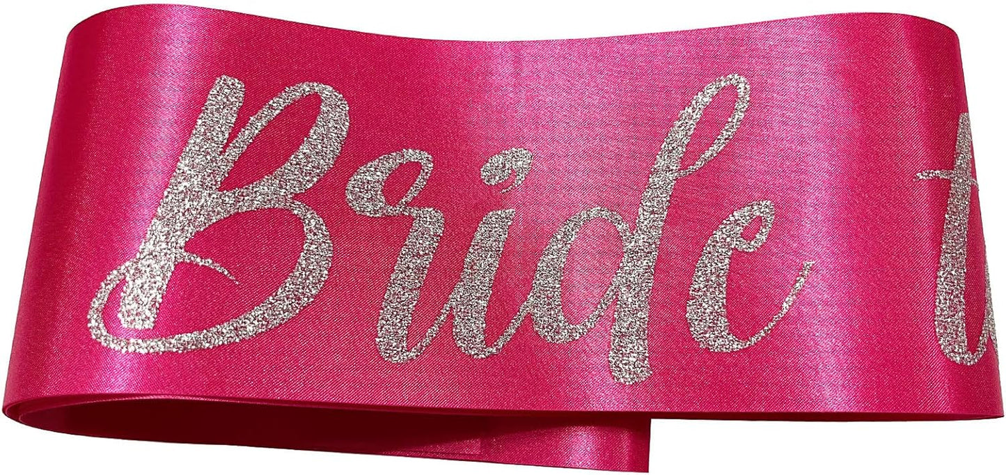 Bride to Be Sash Pink, Bride Sash Bachelorette Party Bridal Shower Sashes Bachelor Decorations Just Married Gift Engaged Decor Accessories,Pink