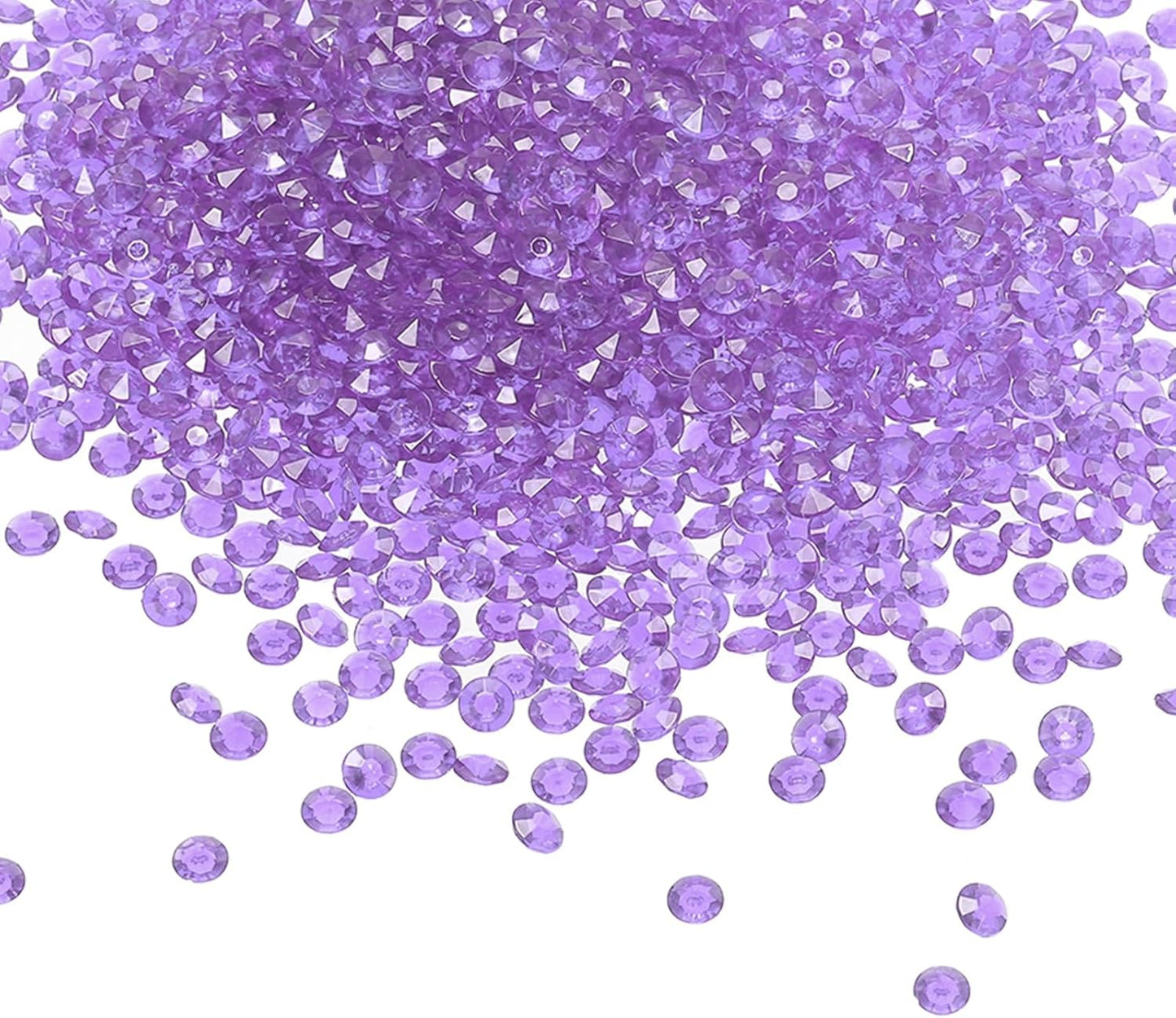 PATIKIL 4000 Pcs Wedding Table Scatter Confetti Crystals 6mm Acrylic Diamonds Vase Fillers Gems for Table Centerpiece Decorations Party Vase Beads, Light Purple