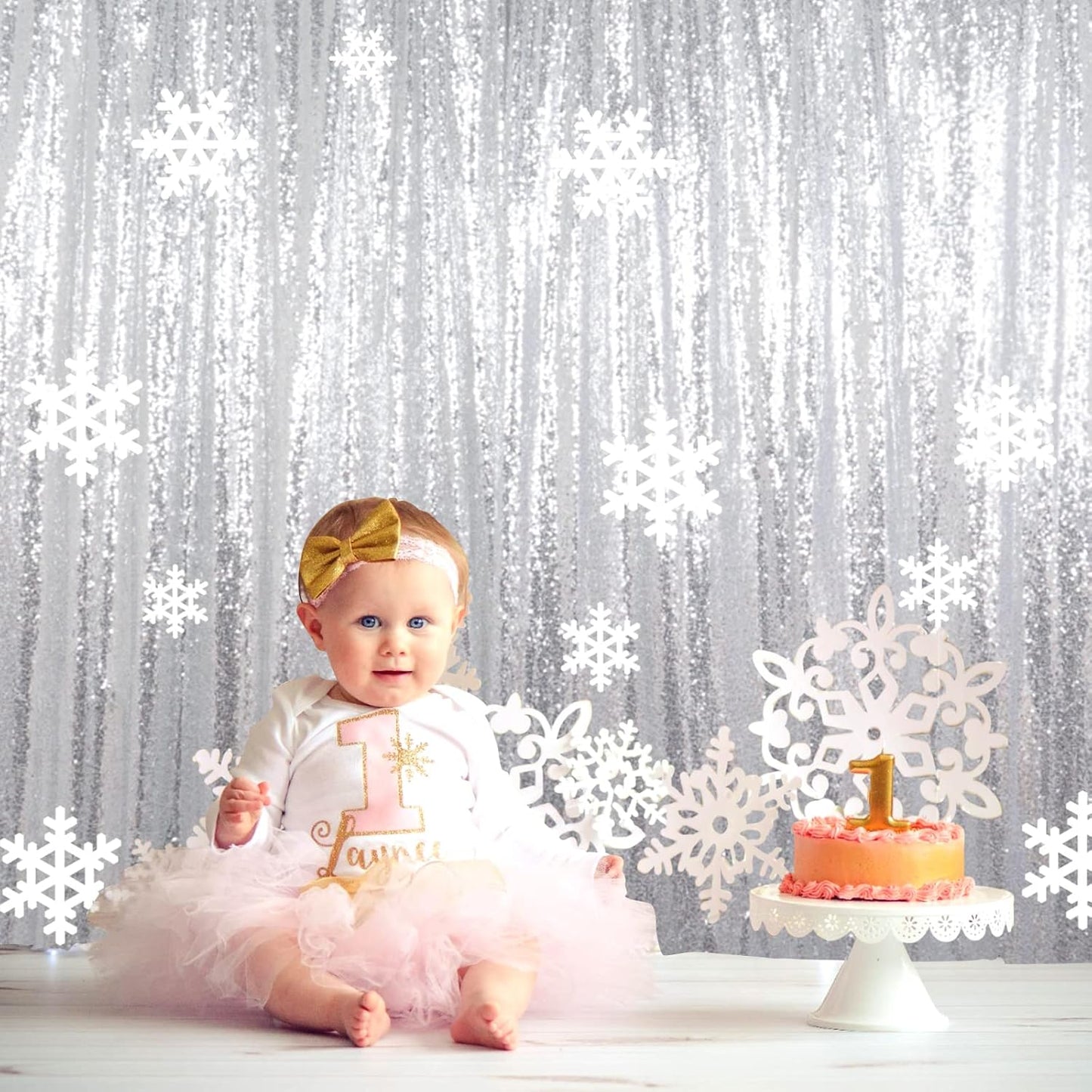 ShiDianYi Premium Sequin Photography Backdrop 6x8FT - Silver Sparkling Studio Background for TikTok/YouTube/Reels, Glitter Party Decor, Birthday & Wedding Photo Shoot