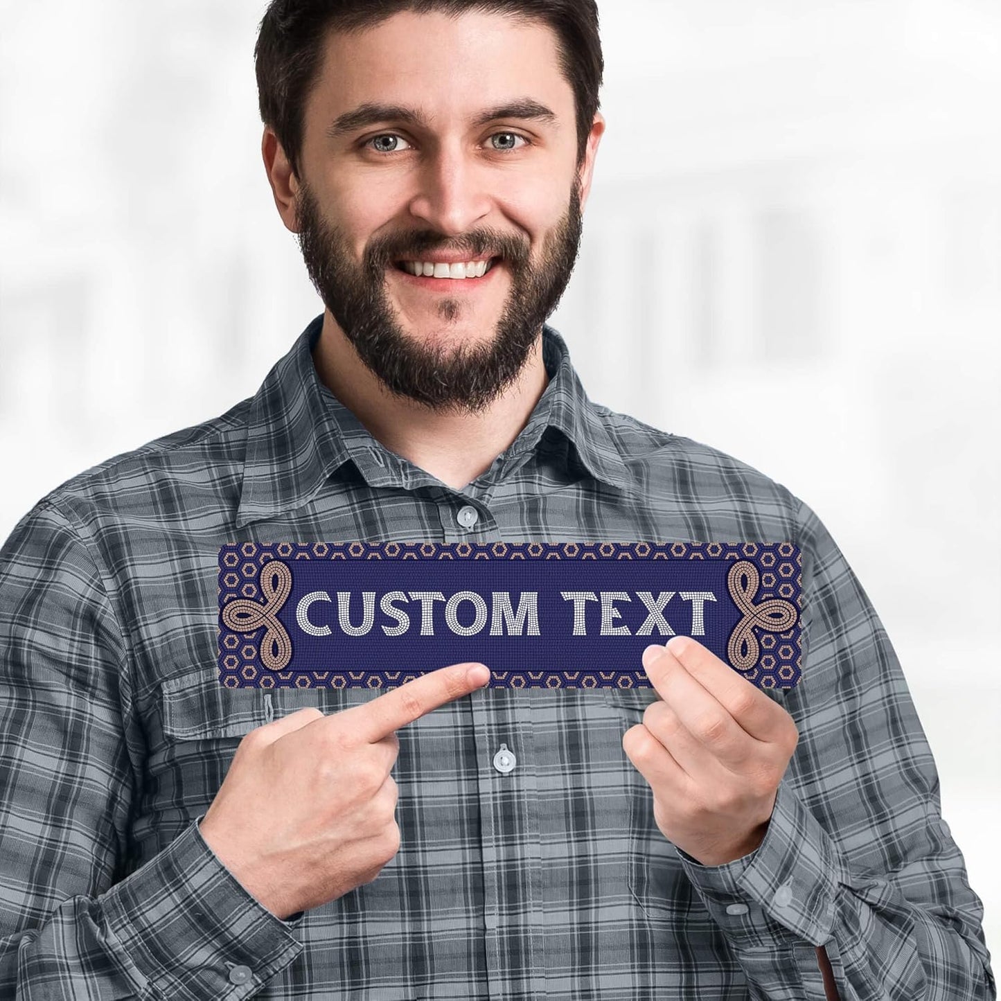 Custom Sign, Custom Street Sign, 11 Font Colors, 13 Font Styles, 4 Hole Options, 22 Sizes, 3x12 Inches, Rust Free DiBound, Fade Resistant, Made in USA by My Sign Center (Fauxsaic 1)