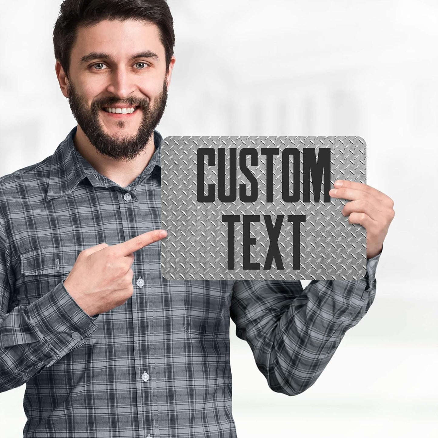 Custom Sign, Custom Street Sign, 11 Font Colors, 13 Font Styles, 4 Hole Options, 22 Sizes, 7x10 Inches, Rust Free DiBound, Fade Resistant, Made in USA by My Sign Center (Diamond Metal)