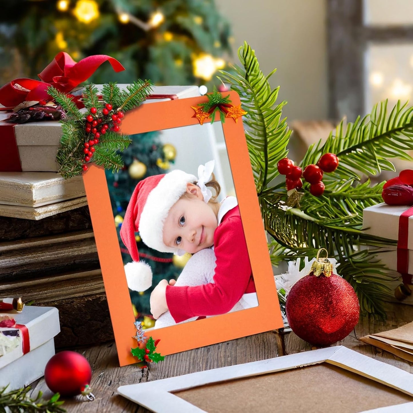 Juvale Picture Frame Craft Kit - 5x7 in, 30-Piece Multi-Color Set - Paper & Cardboard DIY Picture Frames with Easel Backs - Paintable Classroom & Wedding Photo Display