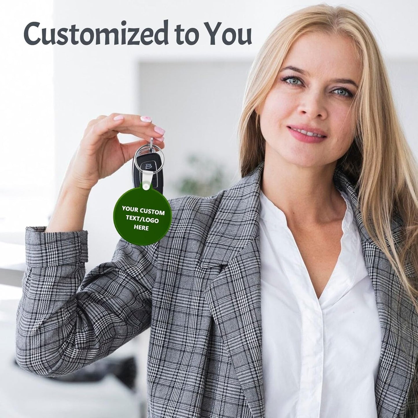 Custom Round Soft Keychains 500 Pack, Personalized Logo, Text Bulk - Perfect for Tradeshows, Party Favors, Events - Customizable Key Tags