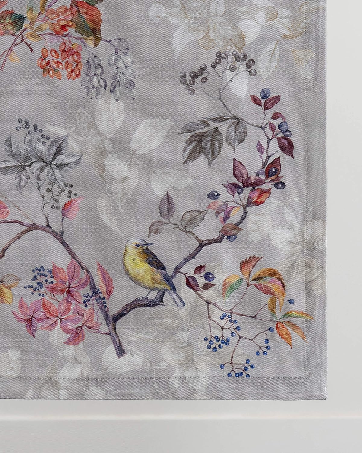 Maison d' Hermine Table Runner 100% Cotton Single Layer Table Runners 48 inches Long for Thanksgiving Christmas Decorations Home Kitchen Dining Party Wedding (Equinoxe - Grey, 14.5" x 48")