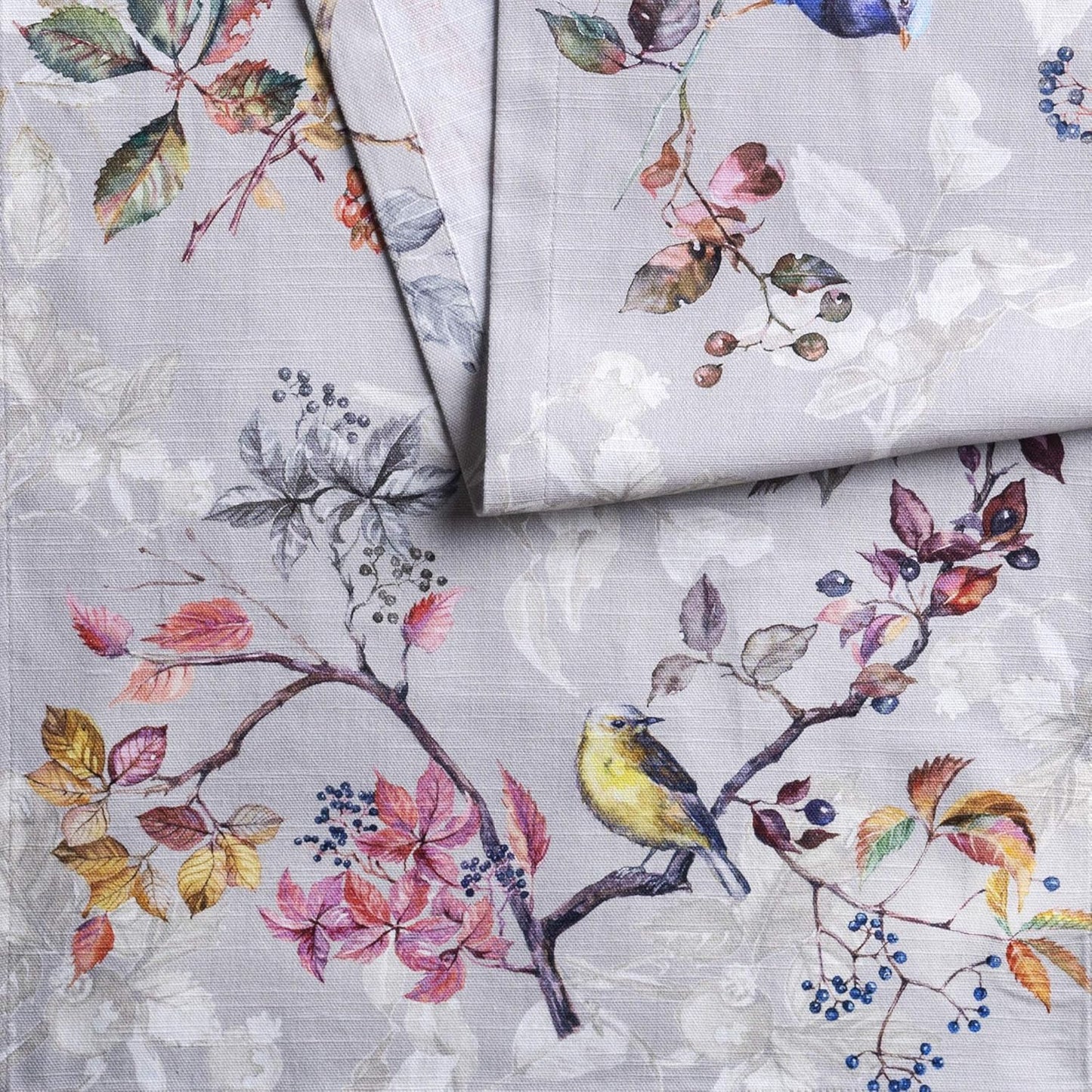 Maison d' Hermine Table Runner 100% Cotton Single Layer Table Runners 48 inches Long for Thanksgiving Christmas Decorations Home Kitchen Dining Party Wedding (Equinoxe - Grey, 14.5" x 48")