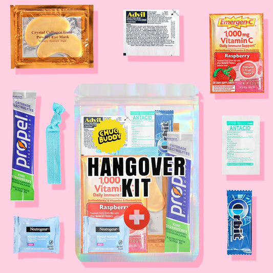 6 Pre-Filled Hangover Kit Bags - Bachelorette Hangover Kit - Bridesmaid Gifts, Bachelorette Party Favors, & More - Hangover Recovery Kit - Hangover Kit Supplies