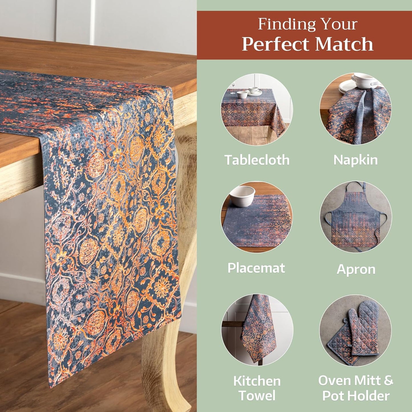 Maison d' Hermine Table Runner 100% Cotton Double Layer Table Runners 108 inches Long for Thanksgiving Christmas Decorations Home Kitchen Dining Party Wedding (Imperfection, 14.5" x 108")