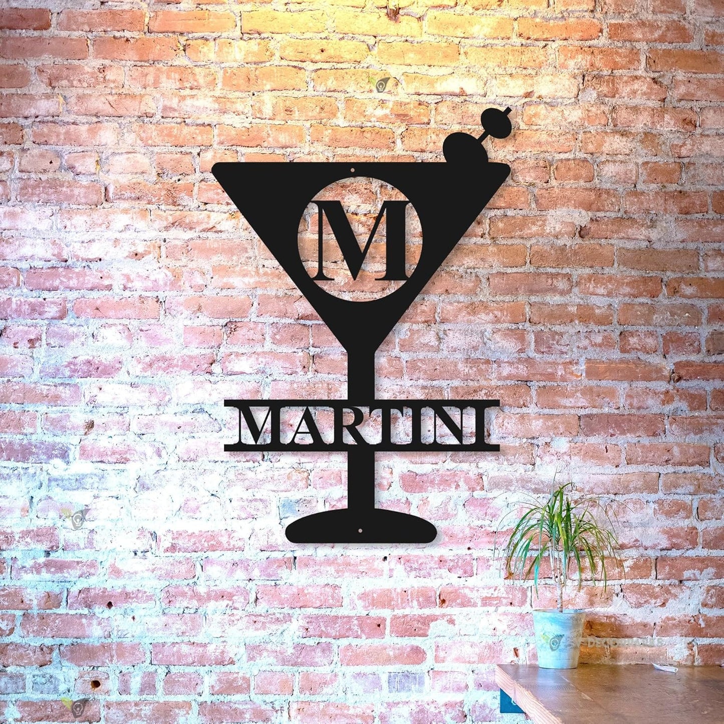 Personalized Martini Initial Name Sign LED Lights, Bar Sign, Bar Sign Decor, Martini Drinker Gift, Gift for Bartender, Shop Owner Gift Idea