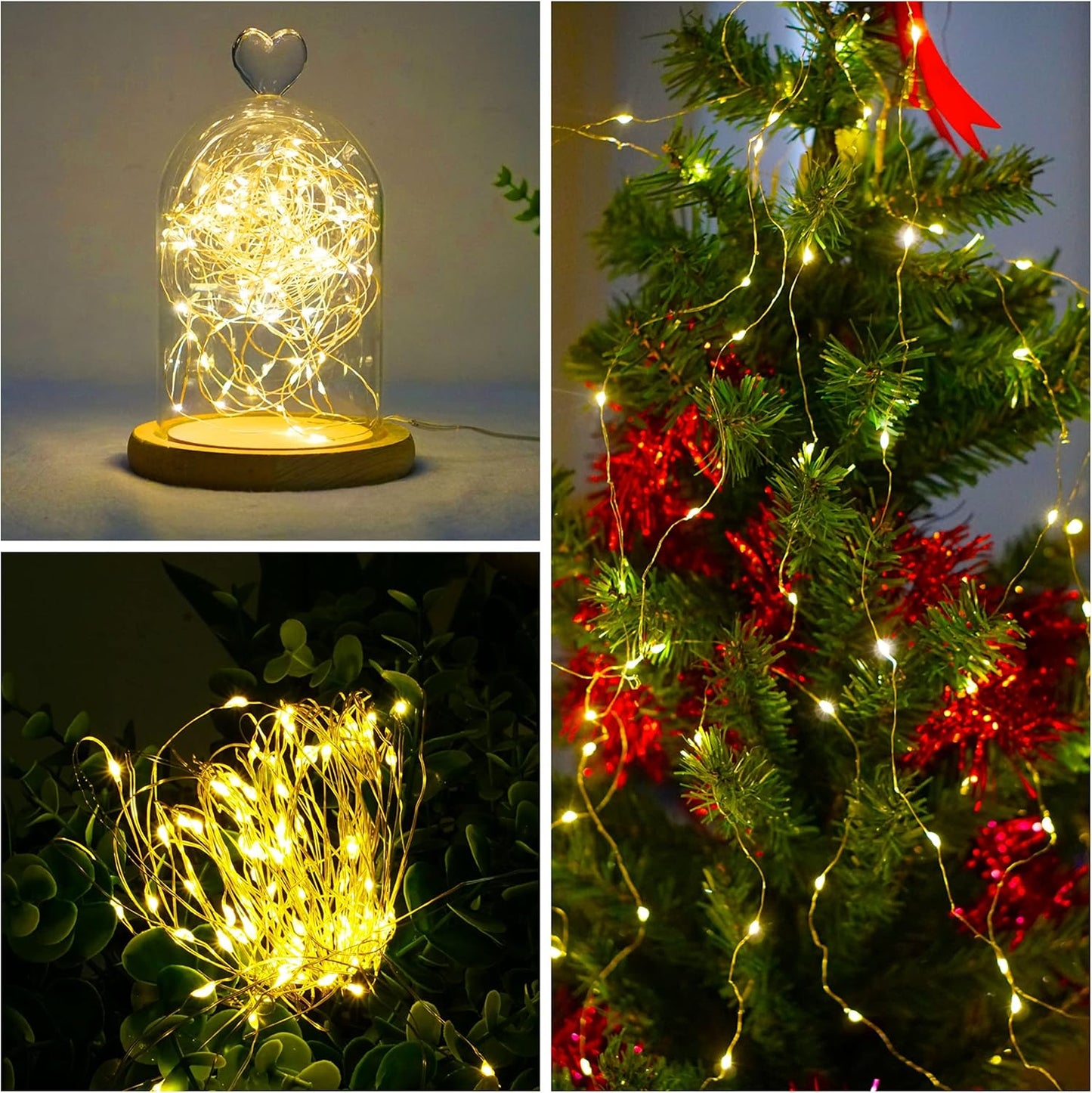 Twinkle Fairy Lights Battery Powered 3 Modes with Timer Firefly Lights 20 LED on 7.2feet Silvery Copper Wire for DIY Wedding Party Christmas Halloween Centerpiece Decorations 15 Pack (Warm White)