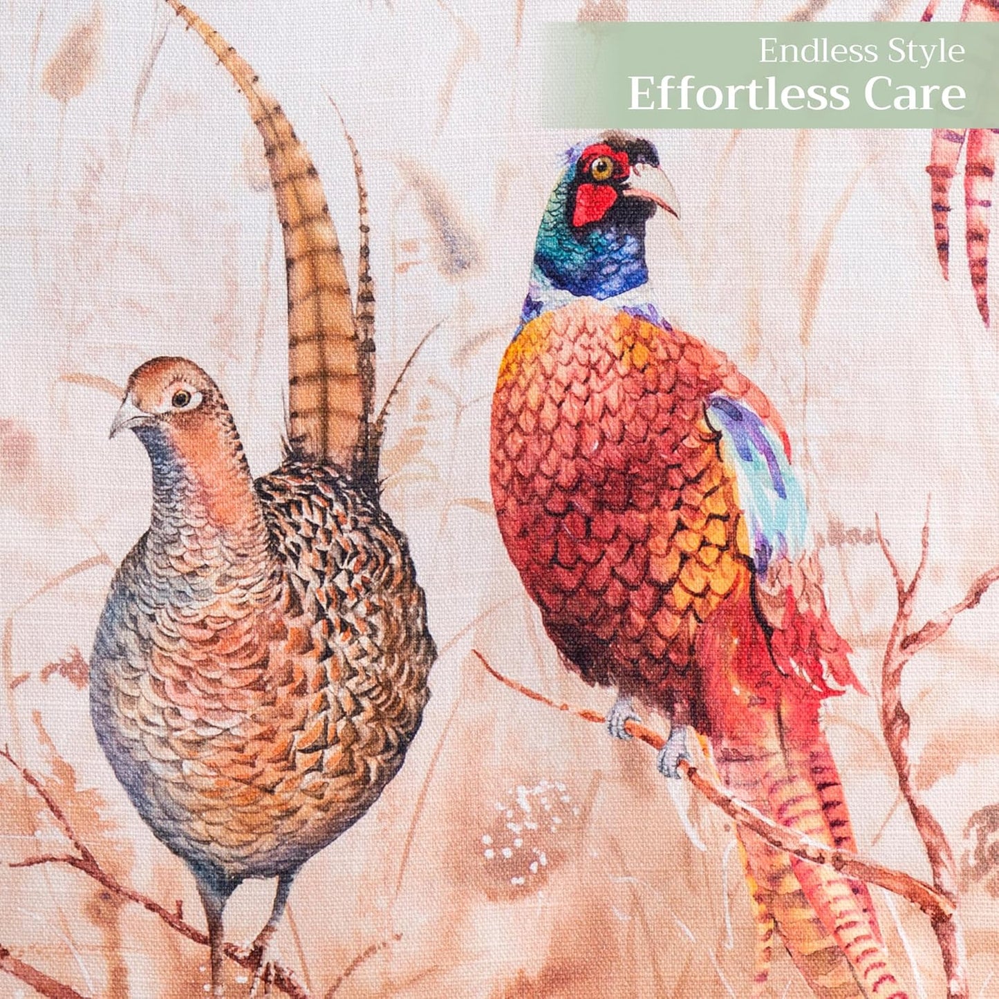 Maison d' Hermine Table Runner 100% Cotton Double Layer Table Runners 108 inches Long for Thanksgiving Christmas Decorations Home Kitchen Dining Party Wedding (Faisan D'Automne, 14.5" x 108")