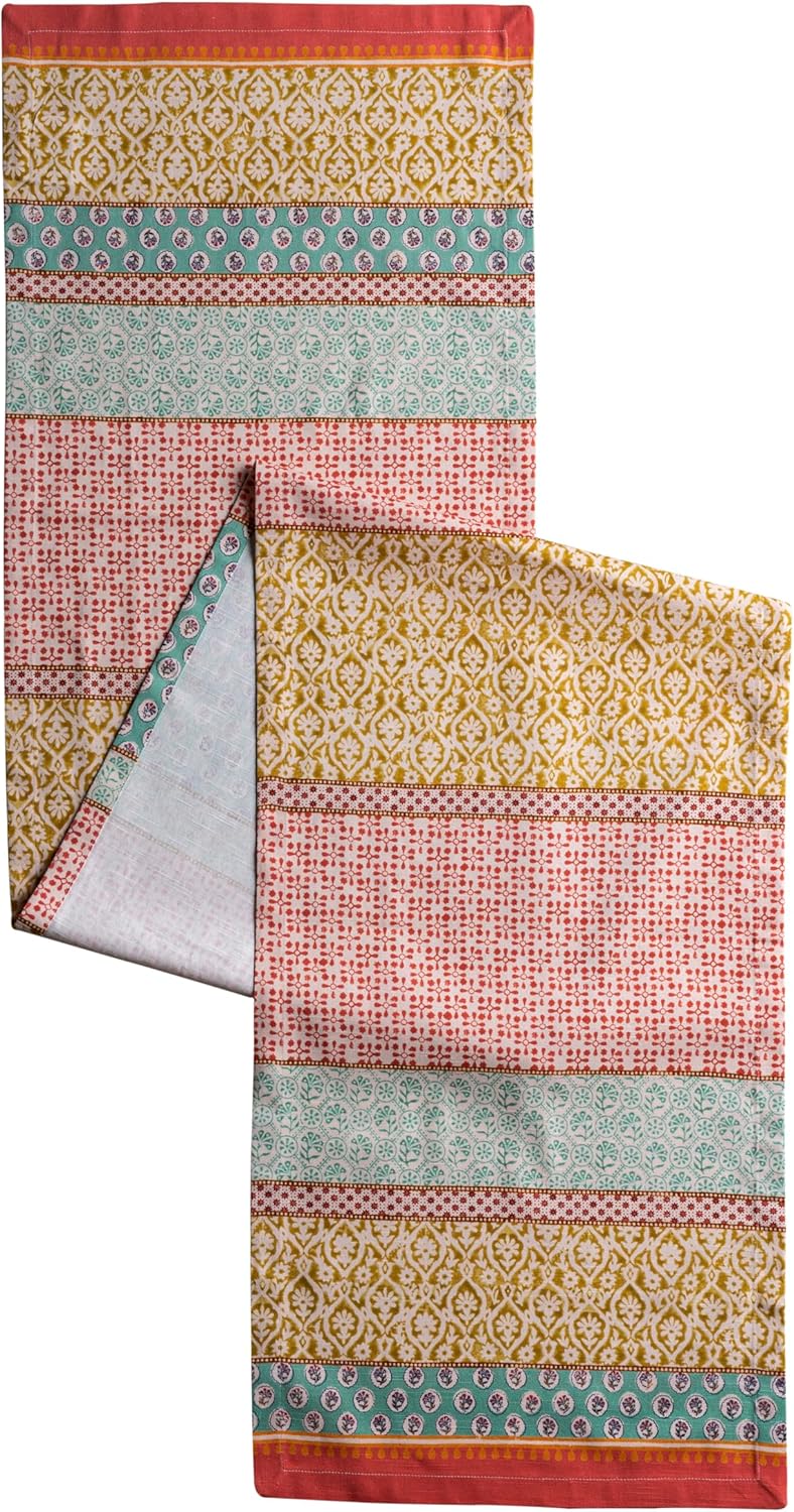 Maison d' Hermine Table runner 100% Cotton Single Layer Table Runners 108 inches long Decorative for Home Kitchen Dining Party Baby Shower Wedding Bridal Shower Spring Summer (Provence, 14.50" x 108")