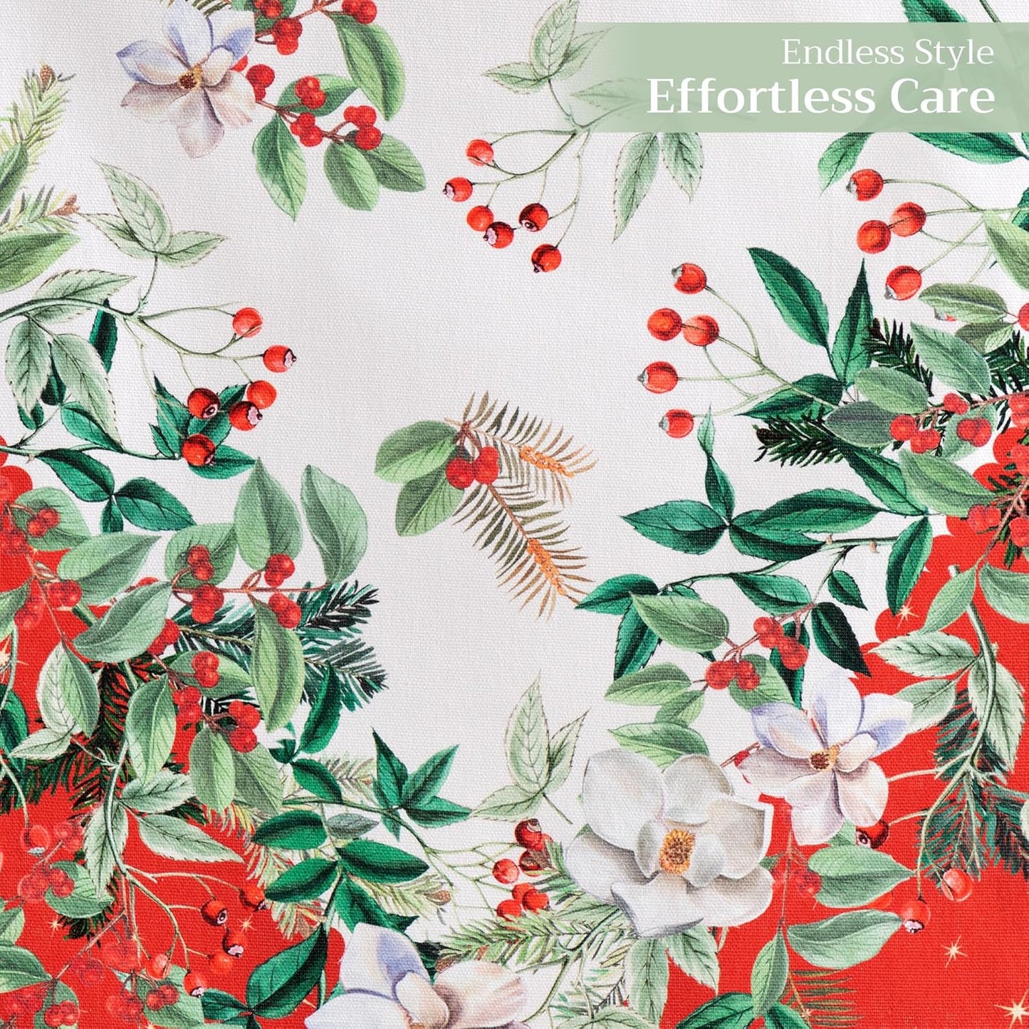 Maison d' Hermine Table Runner 100% Cotton Double Layer Table Runners 72 inches Long for Thanksgiving Christmas Decorations Home Kitchen Dining Party Wedding (Noel, 14.5" x 72")