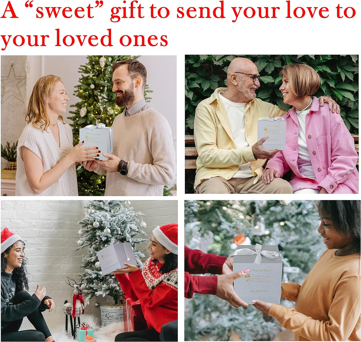 Valley of Rain & Forest Long-Lasting Real Flowers, Unique Floral Gift For You to Send Love for All Occasions, for Indoor Decoration (Orange Rose & Champagne Rose - Fall Themed)