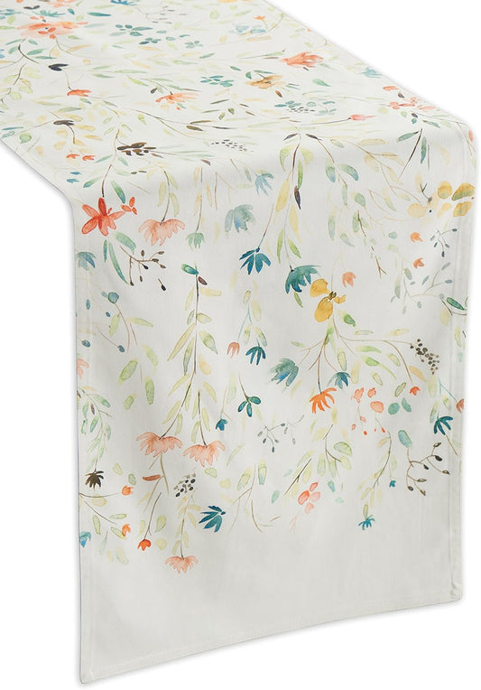 Maison d' Hermine Table Runner 100% Cotton Double Layer Table Runners 108 inches Long Decorative for Home Kitchen Dining Party Baby Shower Wedding Bridal Shower Spring Summer (Colmar, 14.50" x 108")