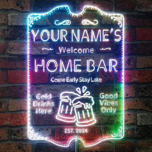 ADVPRO Personalized Your Name Home Bar RGB Dynamic Glam LED Sign - Cut-to-Edge Shape - Smart 3D Decoration - Multicolor Signage st06s64-fnd-p11a-tm-c
