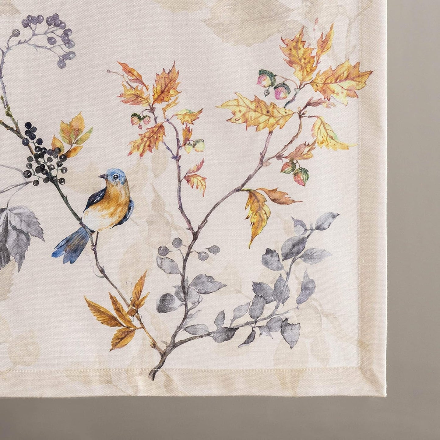 Maison d' Hermine Table Runner 100% Cotton Single Layer Table Runners 90 inches Long for Thanksgiving Christmas Decorations Home Kitchen Dining Party Wedding (Equinoxe - Beige, 14.5" x 90")