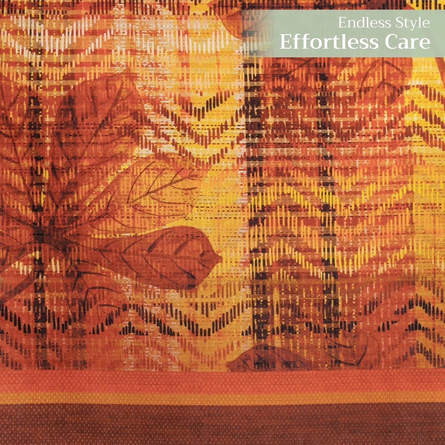 Maison d' Hermine Table Runner 100% Cotton Double Layer Table Runners 72 inches Long for Thanksgiving Christmas Decorations Home Kitchen Dining Party Wedding (Thanksgiving Tartan, 14.5" x 72")