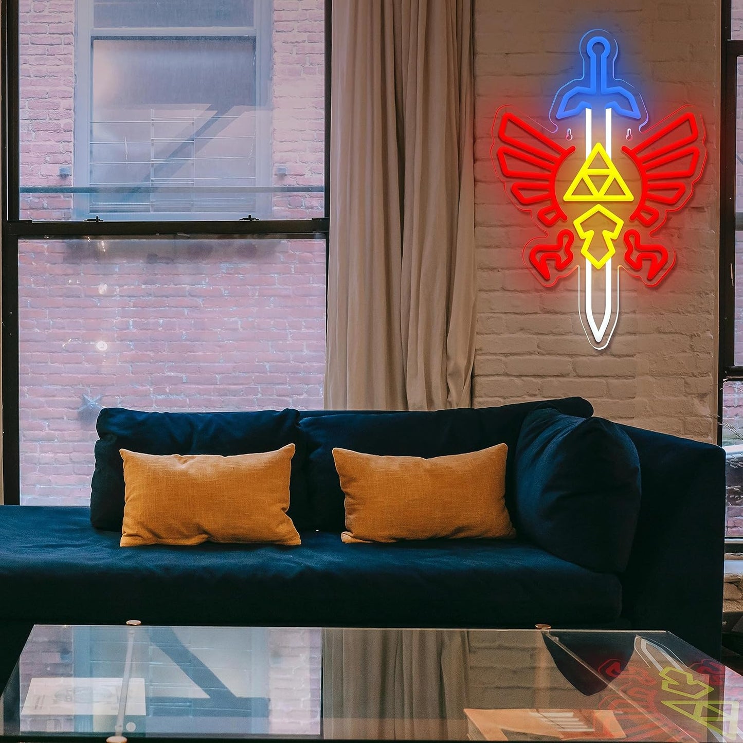 Sword Neon Sign Gamer Neon Signs for Wall Decor Gaming Room Decor LOZ Gifts Master Sword LED Sign Room Decor Neon Light up Sign for Bedroom Boys