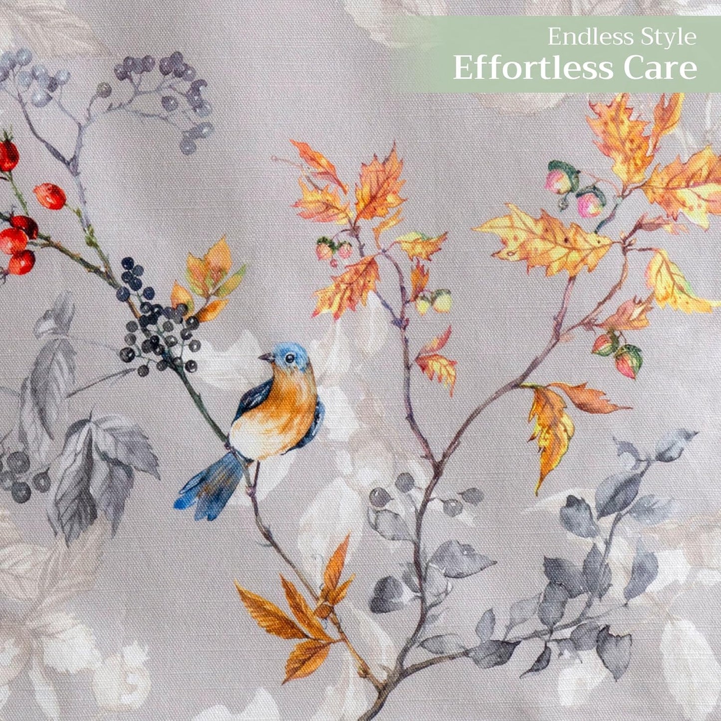 Maison d' Hermine Table Runner 100% Cotton Double Layer Table Runners 108 inches Long for Thanksgiving Christmas Decorations Home Kitchen Dining Party Wedding (Equinoxe - Grey, 14.5" x 108")