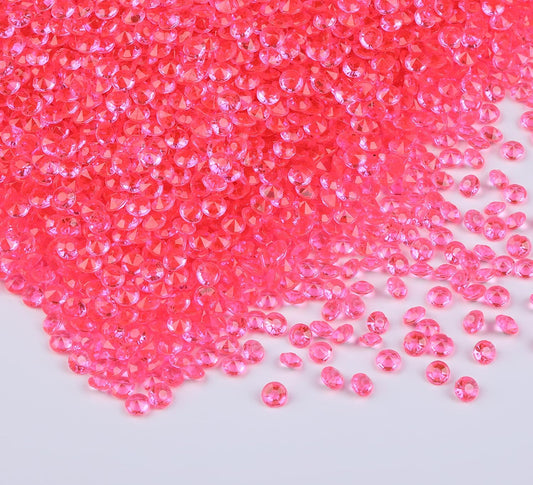 10000 pcs/Pack Wedding Table Scatter Confetti Crystals Acrylic Diamonds Vase Fillers 4.5 mm Rhinestones for Wedding, Bridal Shower, Vase Beads Decorations (Hot Pink)