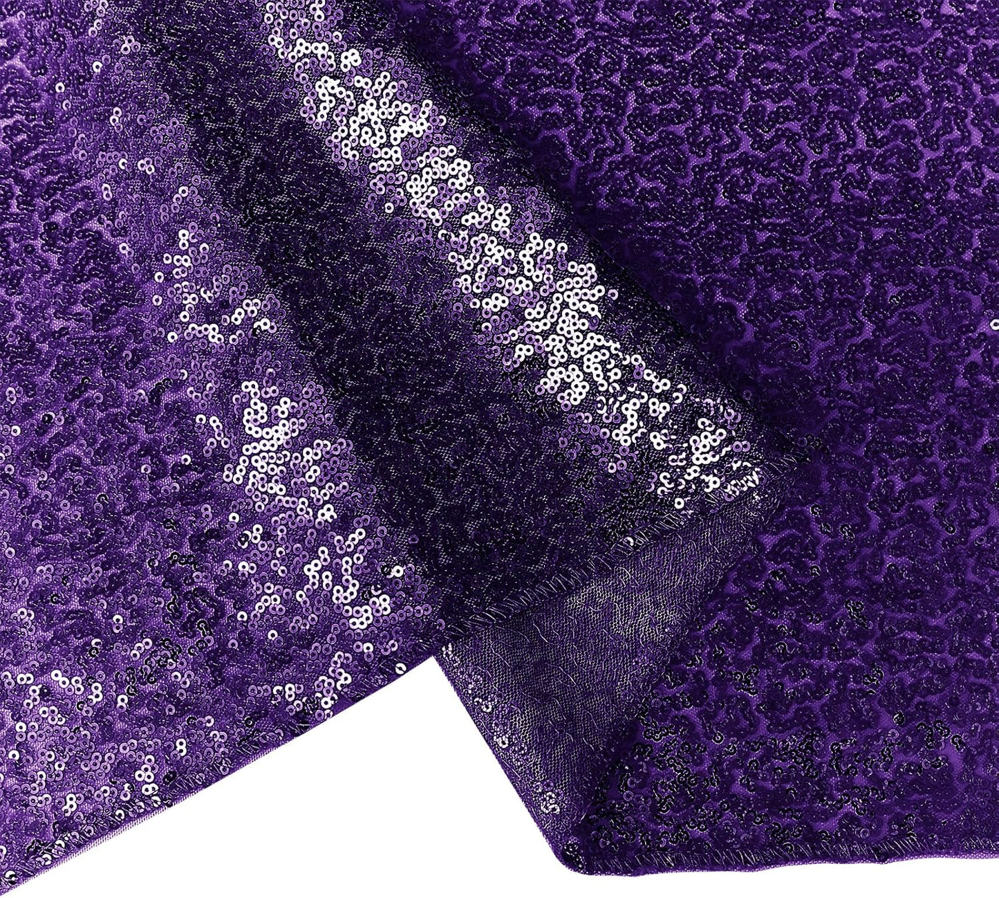 6 Packs 12 x 72 inches Sequin Table Runner, Purple Glitter Table Runner for Birthday Party Supplies Wedding Engagement Baby Shower Holiday Celebration Event Decorations