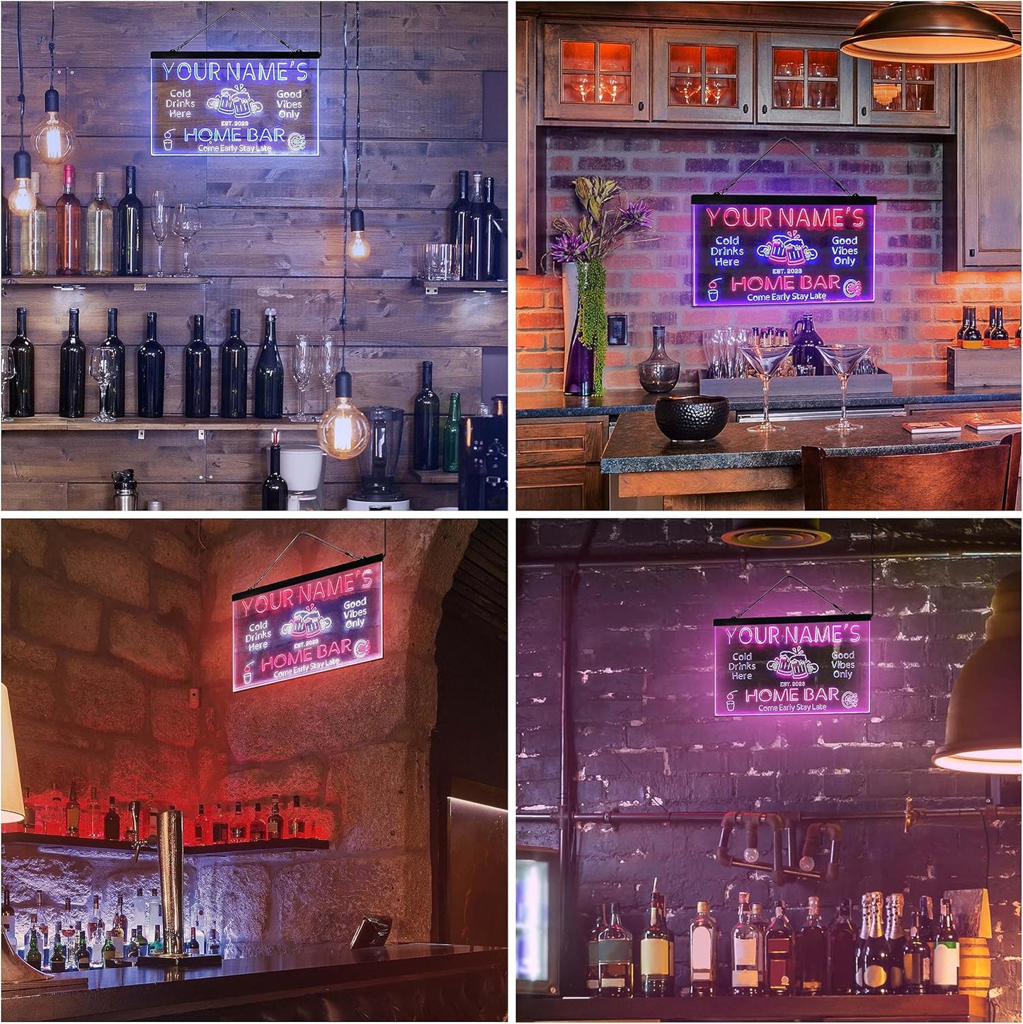 ADVPRO Personalized Your Name Custom Home Bar Beer Established Year Dual Color LED Neon Sign White & Orange 16 x 12 Inches st6s43-p1-tm-wo