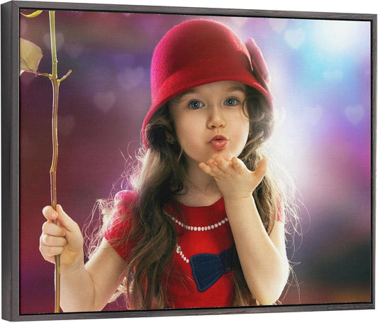 Personalized Custom Canvas Prints: Photo On Canvas (Black, 10x10) Transform Your Photos into Stunning Framed Wall Art Digitally Printed Photo To Canvas Ideal for Home Decor, Gifts Keepsakes.