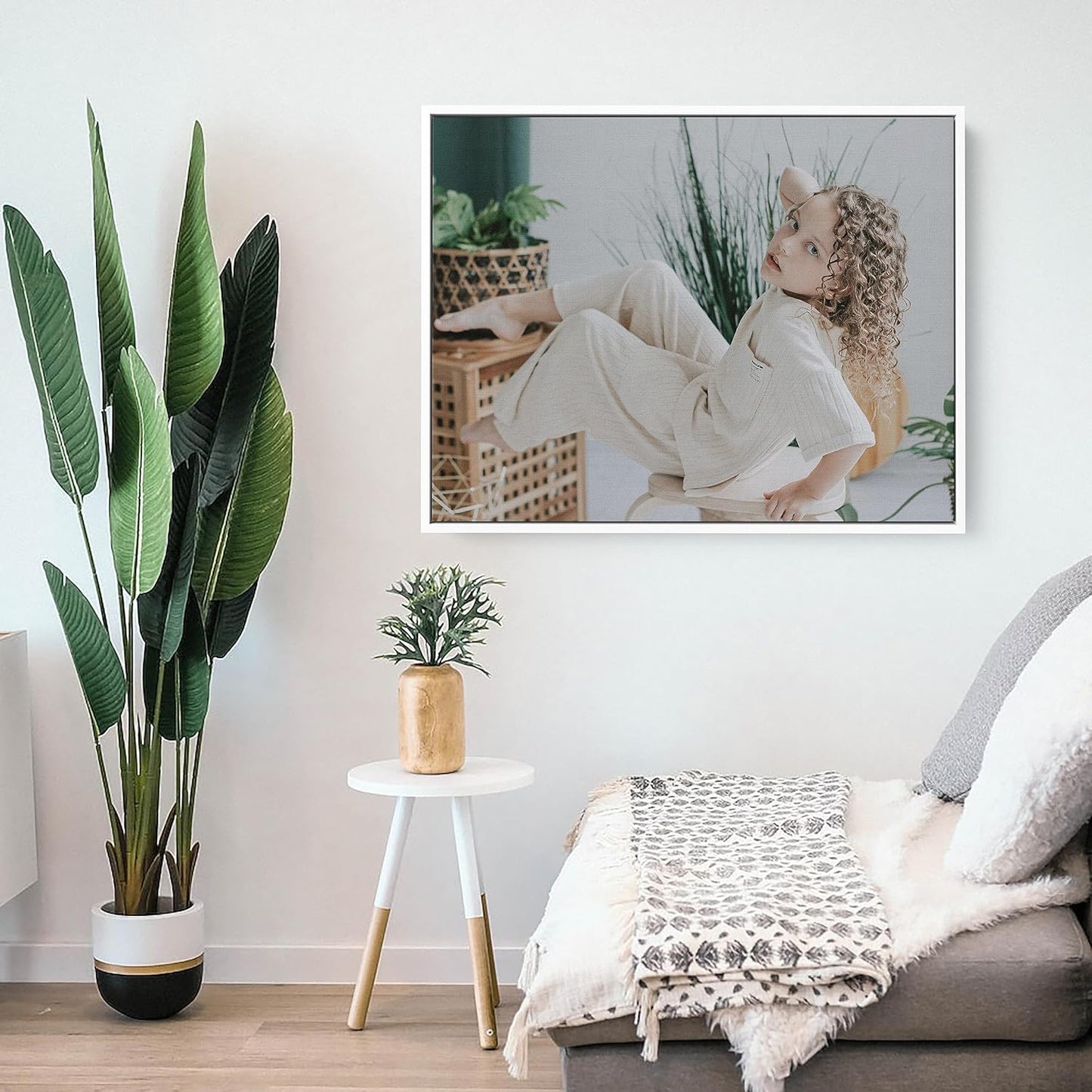 Personalized Custom Canvas Prints: Photo On Canvas (White, 16X24) Transform Your Photos into Stunning Framed Wall Art Digitally Printed Photo To Canvas Ideal for Home Decor, Gifts Keepsakes.