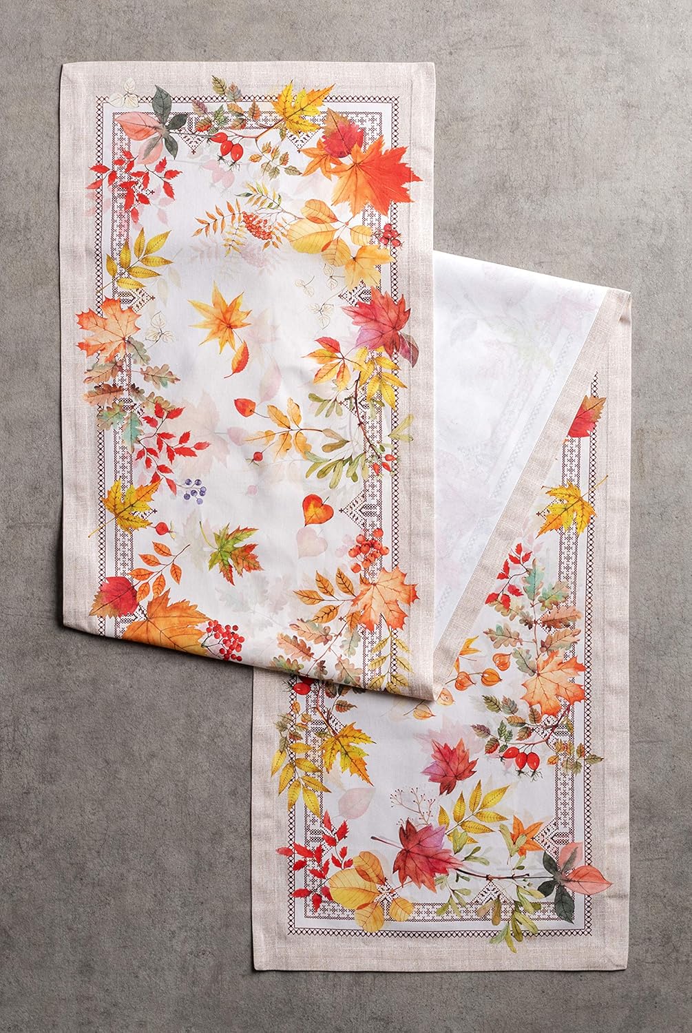 Maison d' Hermine Table Runner 100% Cotton Single Layer Table Runners 60 inches Long for Thanksgiving Christmas Decorations Home Kitchen Dining Party Wedding (Amarante, 14.5" x 60")