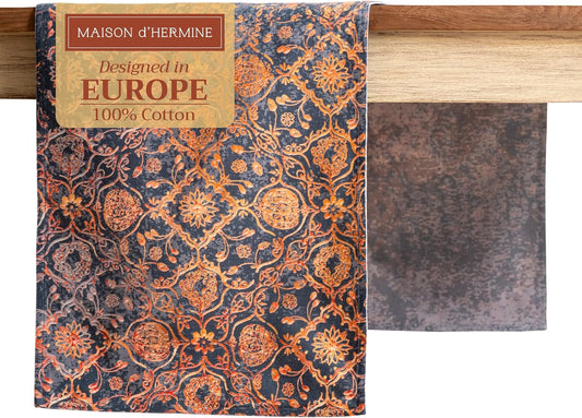 Maison d' Hermine Table Runner 100% Cotton Double Layer Table Runners 108 inches Long for Thanksgiving Christmas Decorations Home Kitchen Dining Party Wedding (Imperfection, 14.5" x 108")