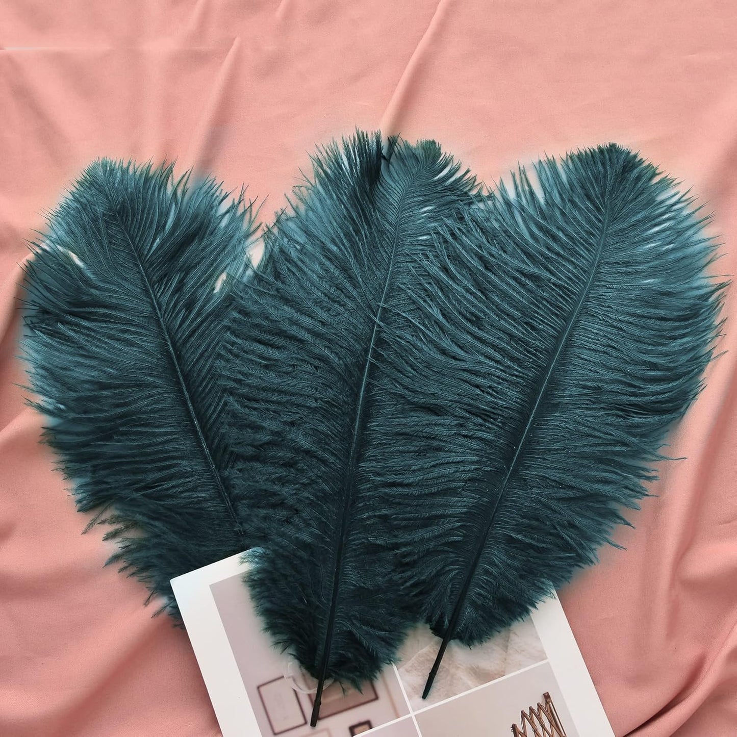 Ballinger Teal Ostrich Feathers Bulk - 24Pcs 12-14inch Feathers for Party Centerpieces,DIY Crafts and Home Decor