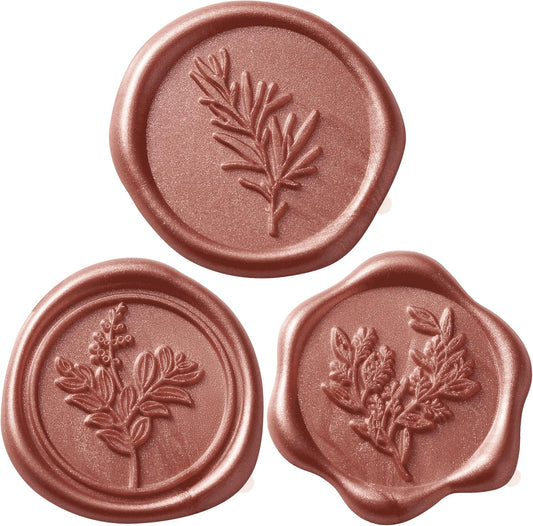 Wax Seal Stickers (60 Pcs, 3 Designs in 1 Pack) Premium Envelope Seal Stickers for Wedding Invitation Envelopes, Adhesive Wax Seals, Perfect for Seating Chart, Gift Wrapping