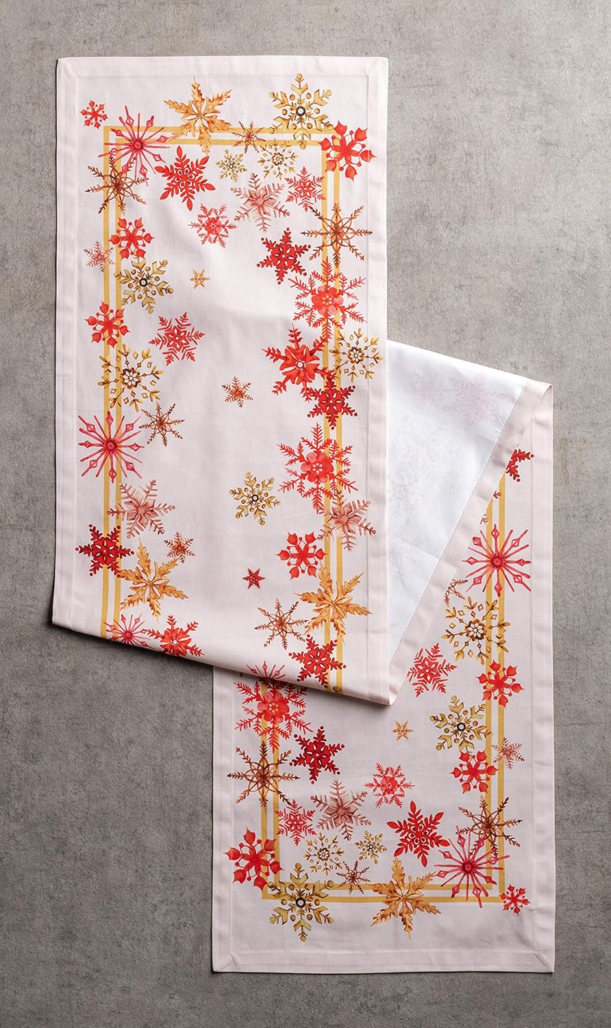 Maison d' Hermine Table Runner 100% Cotton Single Layer Table Runners 90 inches Long for Thanksgiving Christmas Decorations Home Kitchen Dining Party Wedding (Crystal Star, 14.5" x 90")