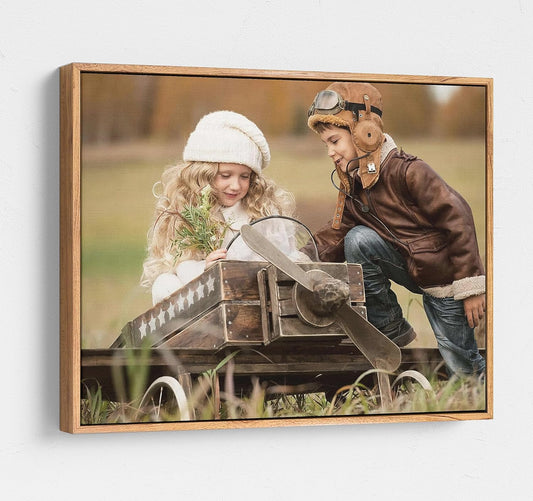 Personalized Custom Canvas Prints: Photo On Canvas (Light Brown, 8x10) Transform Your Photos into Stunning Framed Wall Art Digitally Printed Photo To Canvas Ideal for Home Decor, Gifts Keepsakes.