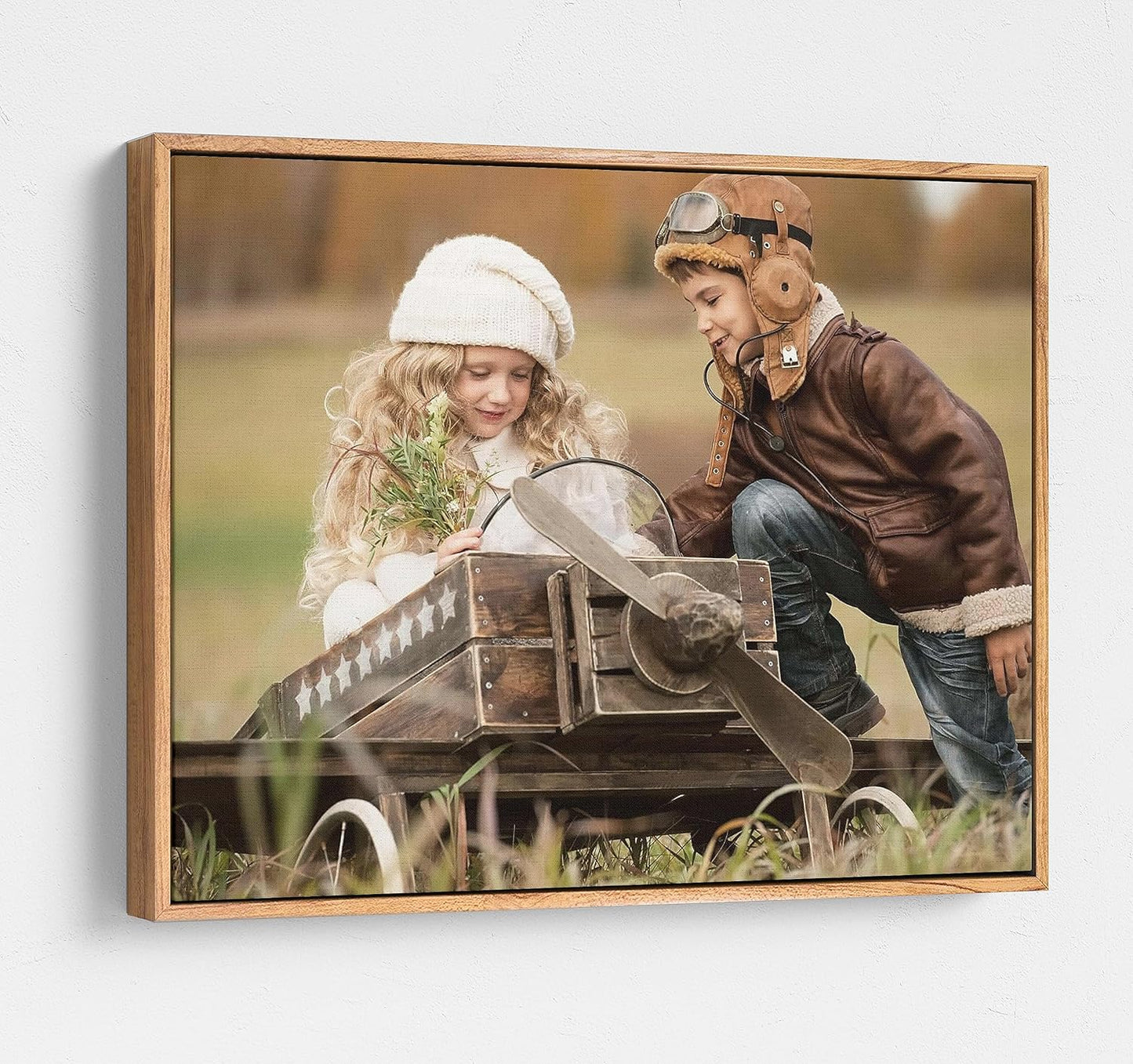 Personalized Custom Canvas Prints: Photo On Canvas (Light Brown, 18X24) Transform Your Photos into Stunning Framed Wall Art Digitally Printed Photo To Canvas Ideal for Home Decor, Gifts Keepsakes.