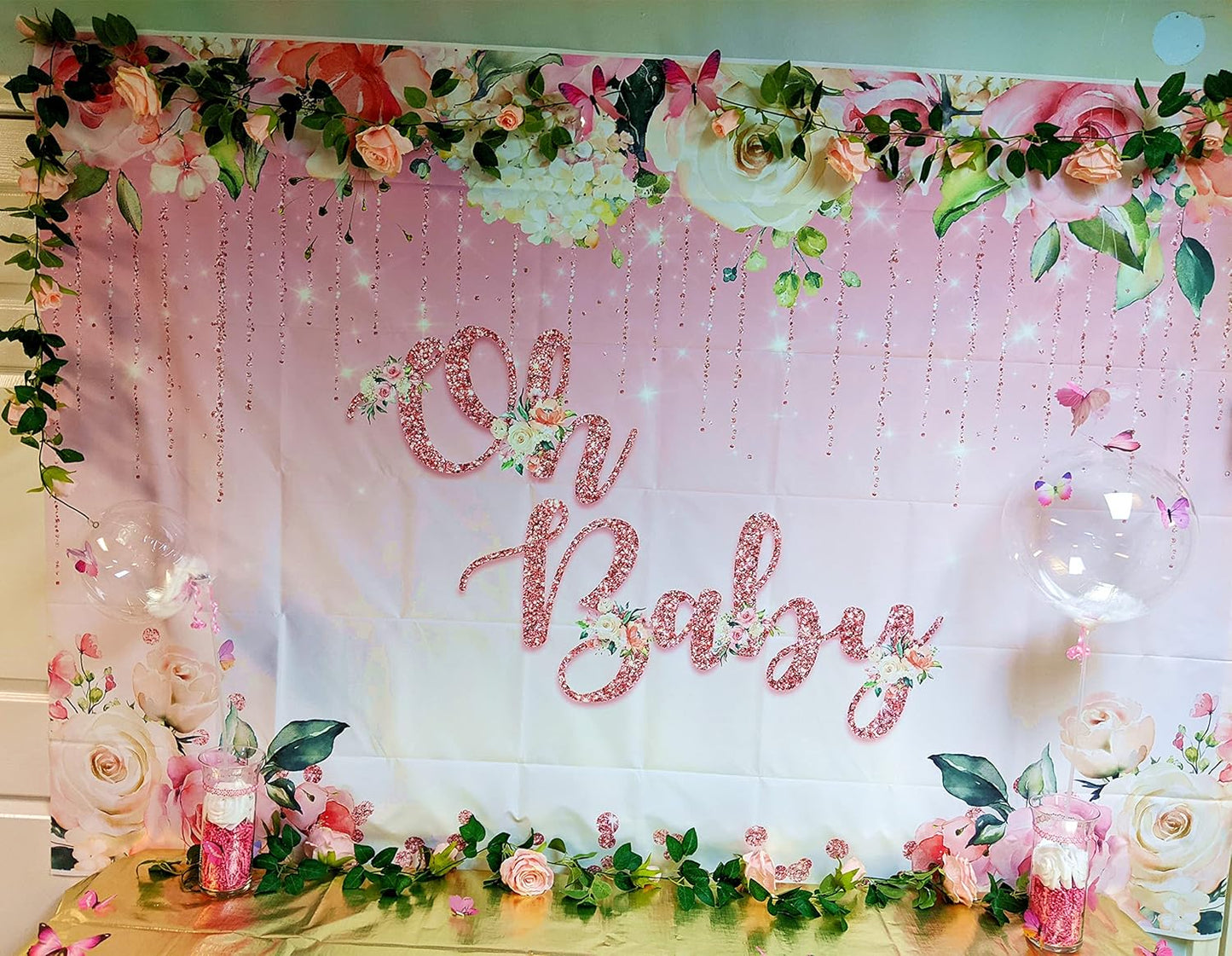 UKELER 2 Pack Artificial Flower Garland Rose Floral Vines Artificial Flowers Hanging Rose Flower Plants for Garden Craft Home Decor, Orange