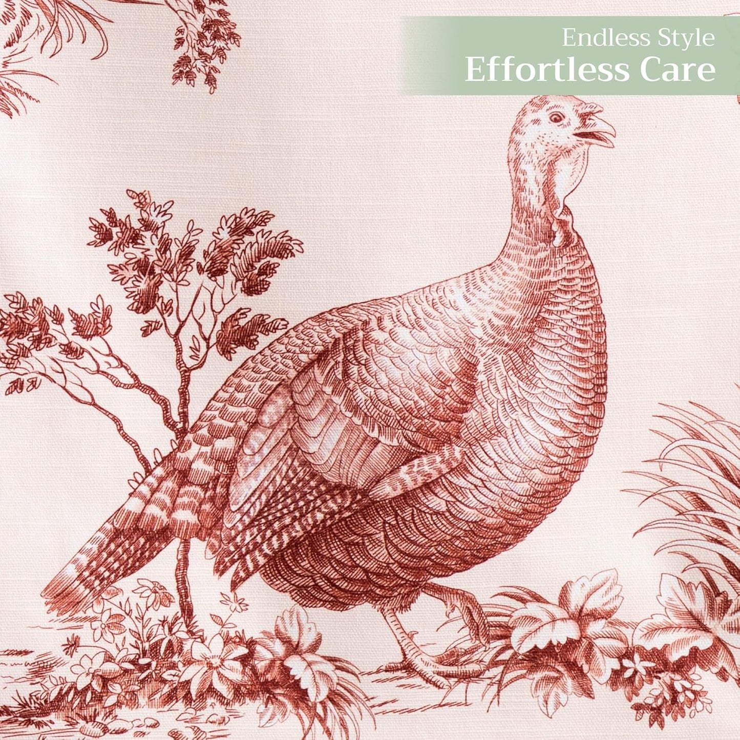 Maison d' Hermine Table Runner 100% Cotton Double Layer Table Runners 108 inches Long for Thanksgiving Christmas Decorations Home Kitchen Dining Party Wedding (Holy Jouy - Brown, 14.5" x 108")