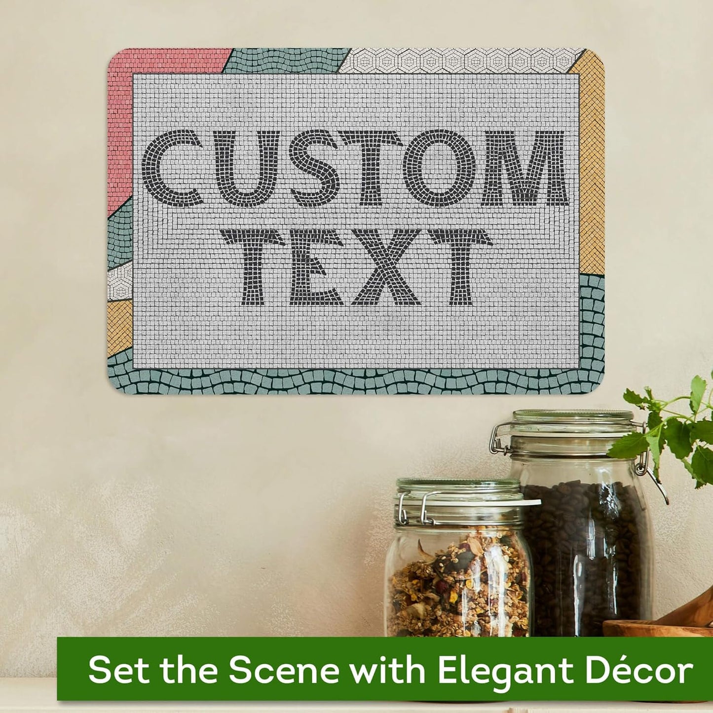 Custom Sign, Custom Street Sign, 11 Font Colors, 13 Font Styles, 4 Hole Options, 22 Sizes, 7x10 Inches, Rust Free DiBound, Fade Resistant, Made in USA by My Sign Center (Fauxsaic 2)