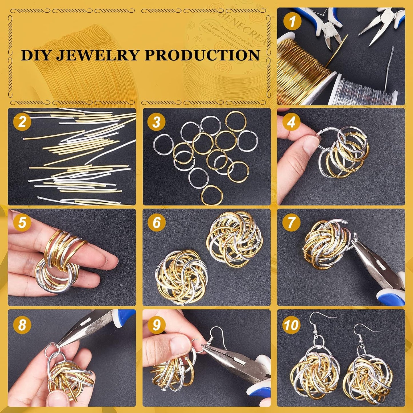 BENECREAT 12 17 18 Guage Aluminum Wire (12 Gauge,100FT) Anodized Jewelry Craft Making Beading Floral Colored Aluminum Craft Wire - Silver