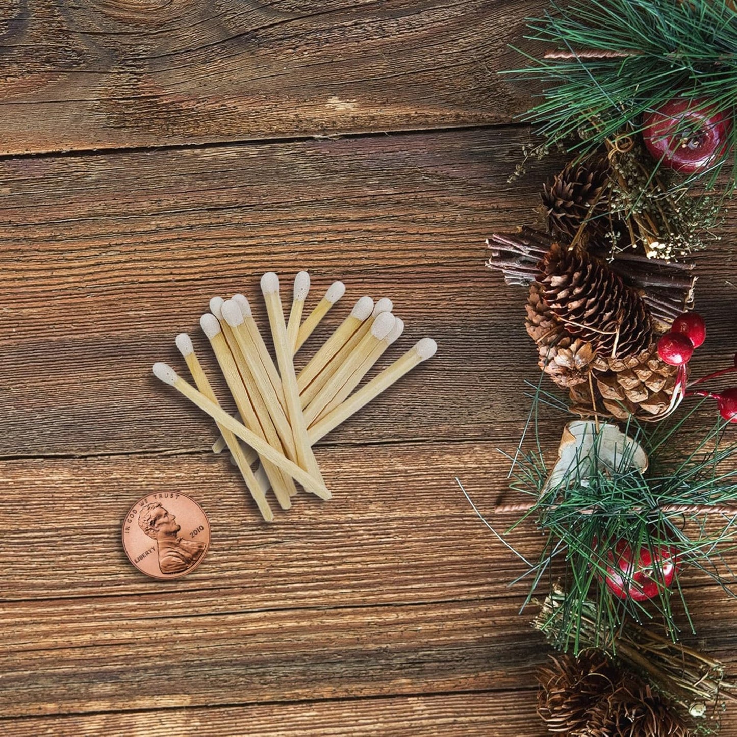 2" Choose Your Colors Safety Matches | Set of 300+ Bulk Artisan Matchsticks with Striker Stickers by Thankful Greetings | Select 3 Colors - 100+ of Each | Custom for Your Home Decor, Gifts, & Events