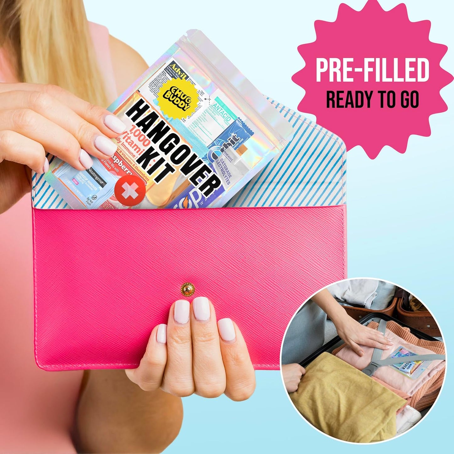 10 Pre-Filled Hangover Kits for Bachelorette Party Favors, 21st Birthday Gifts, Bridesmaid Gifts & Girls' Trips | Bulk Hangover Kit Bags & Supplies for Parties & Events (10 Premium Packs)