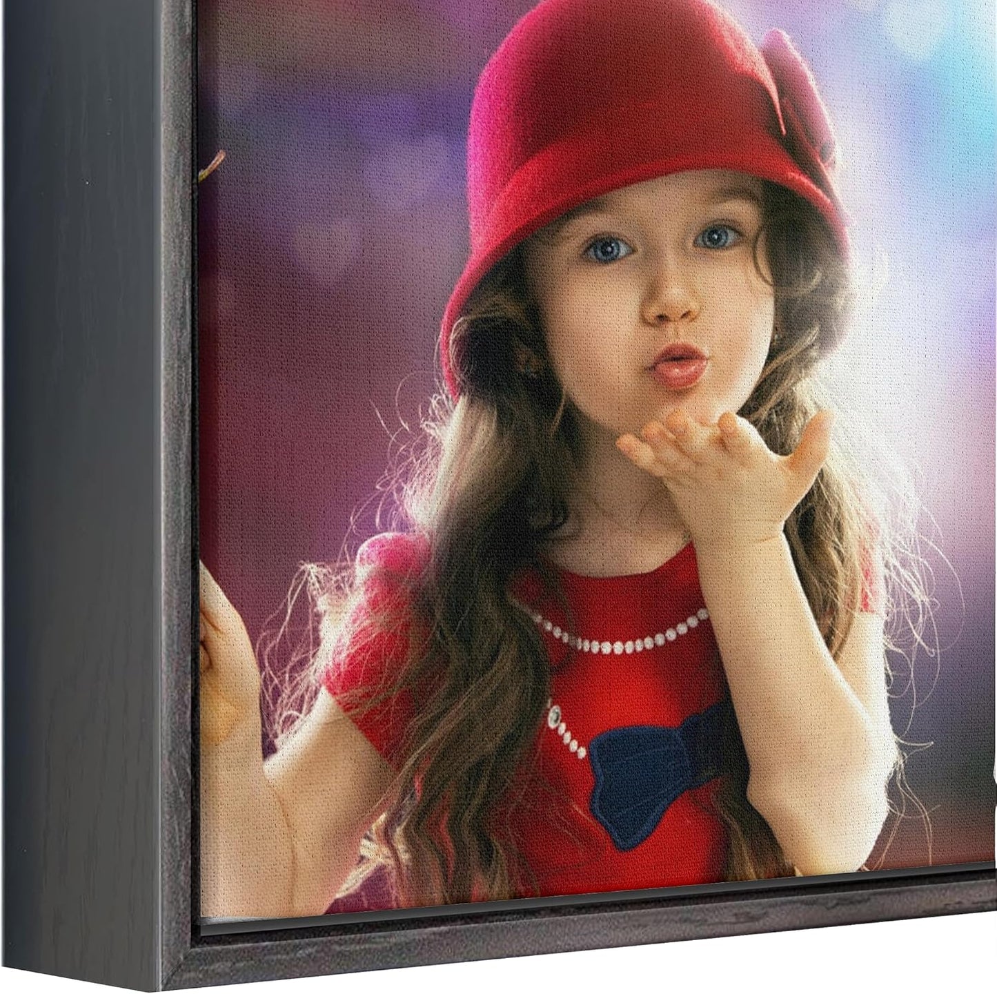 Personalized Custom Canvas Prints: Photo On Canvas (Black, 16x16) Transform Your Photos into Stunning Framed Wall Art Digitally Printed Photo To Canvas Ideal for Home Decor, Gifts Keepsakes.